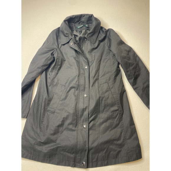 Lauren Ralph Lauren Jackets & Blazers - Lauren Ralph Lauren Black Classic Trench Coat Jacket Size S